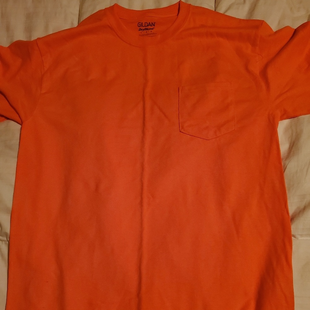 Neon Orange Pocket Tee
